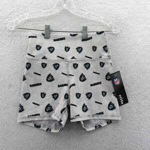 Certo Shorts Womens Small Las Vegas Raiders Grey NFL Logo Biker Athletic USA